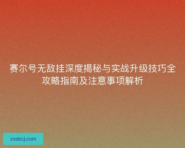 赛尔号无敌挂深度揭秘与实战升级技巧全攻略指南及注意事项解析